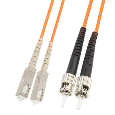 Ponticello in fibra ottica multimodale dual-core SC-ST, lunghezza: 3 m, Dual-Core Multi Mode Ponticello in fibra ottica multimodale dual-core SC-ST, lunghezza: 3 m, Dual-Core Multi Mode